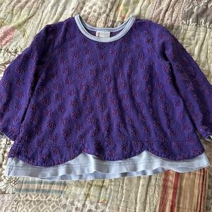 Hanna Andersson girls size 80 top purple